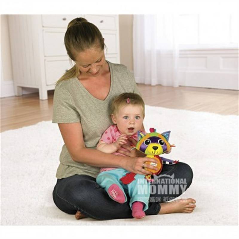 Lamaze American baby raccoon pasta gigi mainan versi luar negeri