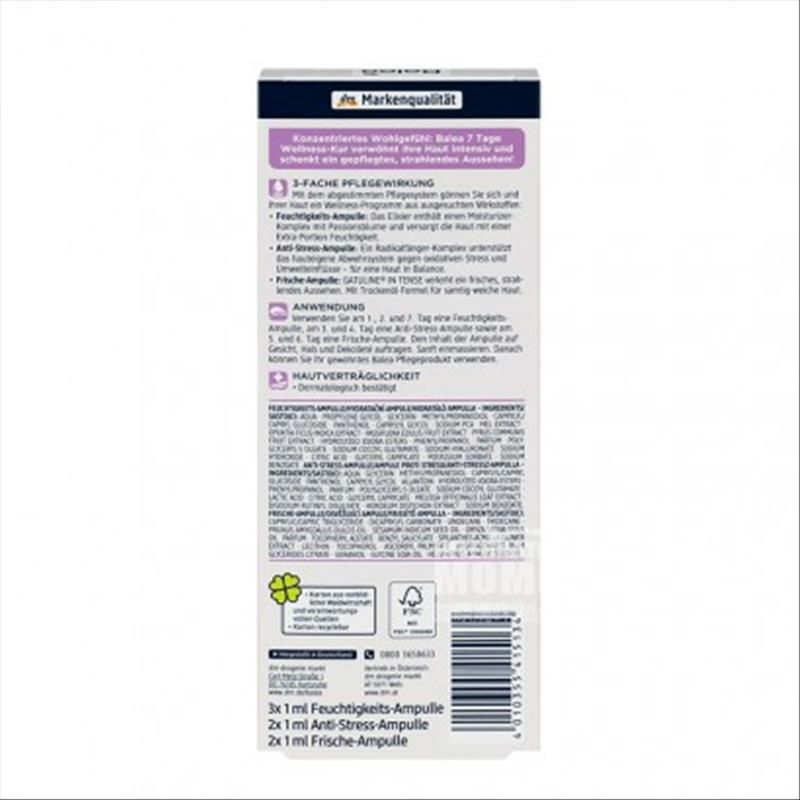 Balea German Hyaluronic Acid 7 Day Rejuvenating Essence Ampoule Versi Luar Negeri