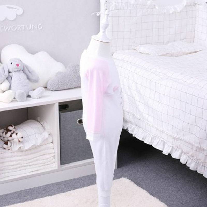 Verantwortung jantan dan betina bayi katun organik jumpsuit baju monyet kucing tawa bergaya Eropa