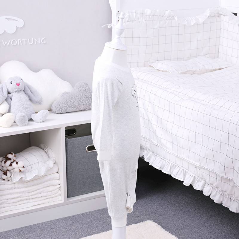 [2 Buah] Verantwortung jantan dan betina bayi organik jumpsuit romper Bergaya Eropa tertawa kucing + anak sapi nakal