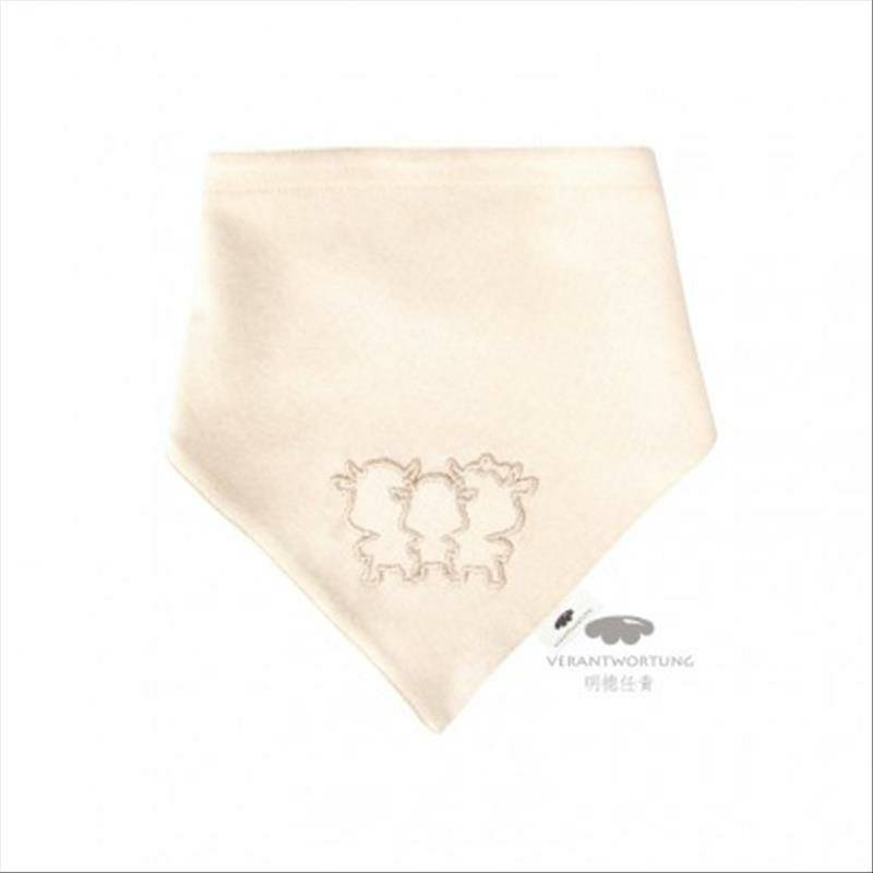 Verantwortung Dua potongan kapas berwarna organik klasik segitiga lapisan ganda Bib bib bib bib untuk anak laki-laki dan
