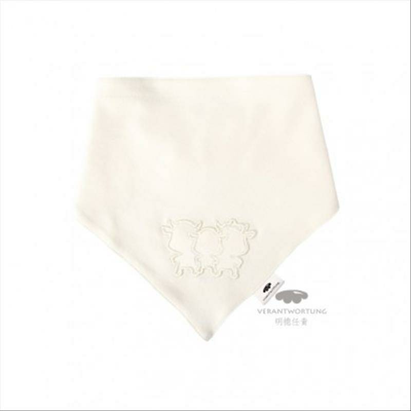 Verantwortung Dua potongan kapas berwarna organik klasik segitiga lapisan ganda Bib bib bib bib untuk anak laki-laki dan