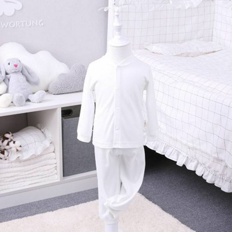 Verantwortung pria dan wanita bayi piyama katun organik layanan rumah Eropa klasik jaket setelan celana