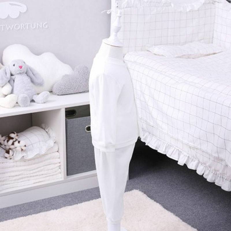 Verantwortung pria dan wanita bayi piyama katun organik layanan rumah Eropa klasik jaket setelan celana