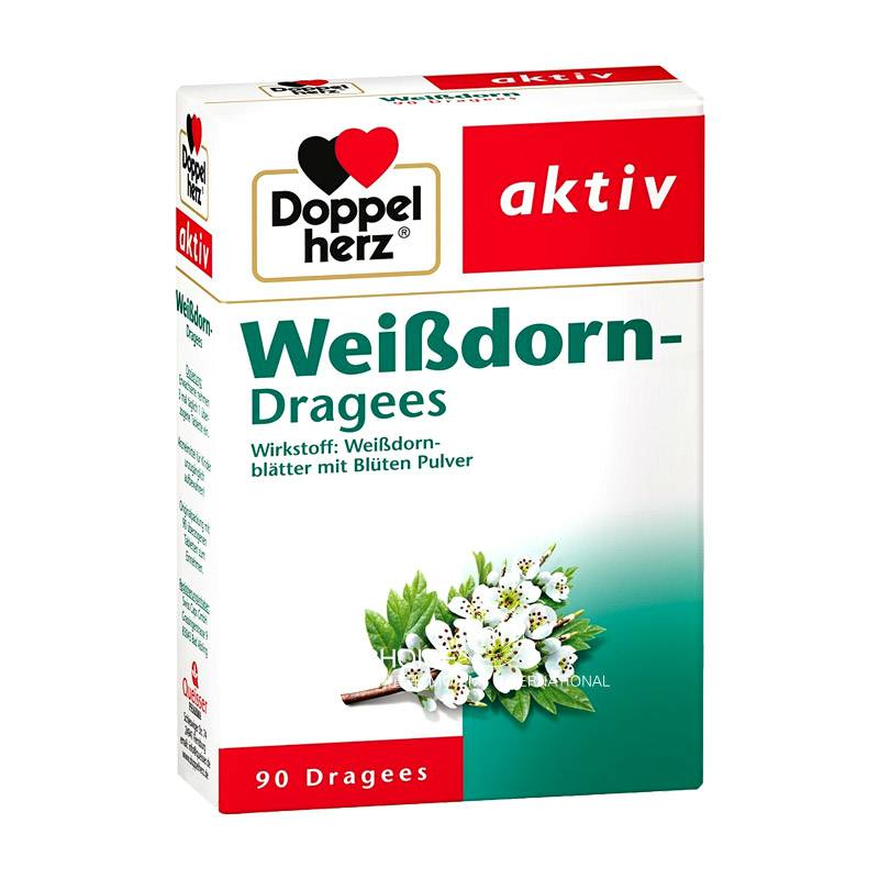 Doppelherz Jerman Ekstrak Tanaman Bunga Hawthorn Melindungi Tablet Dilapisi Gula Jantung Versi Luar Negeri