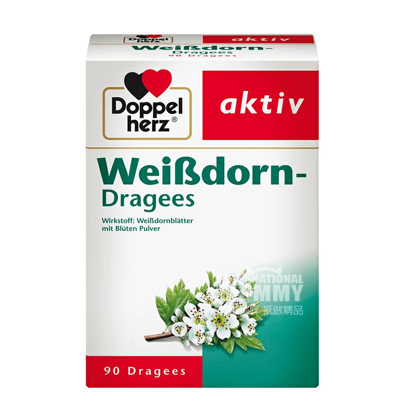 Doppelherz Jerman Ekstrak Tanaman Bunga Hawthorn Melindungi Tablet Dilapisi Gula Jantung Versi Luar Negeri