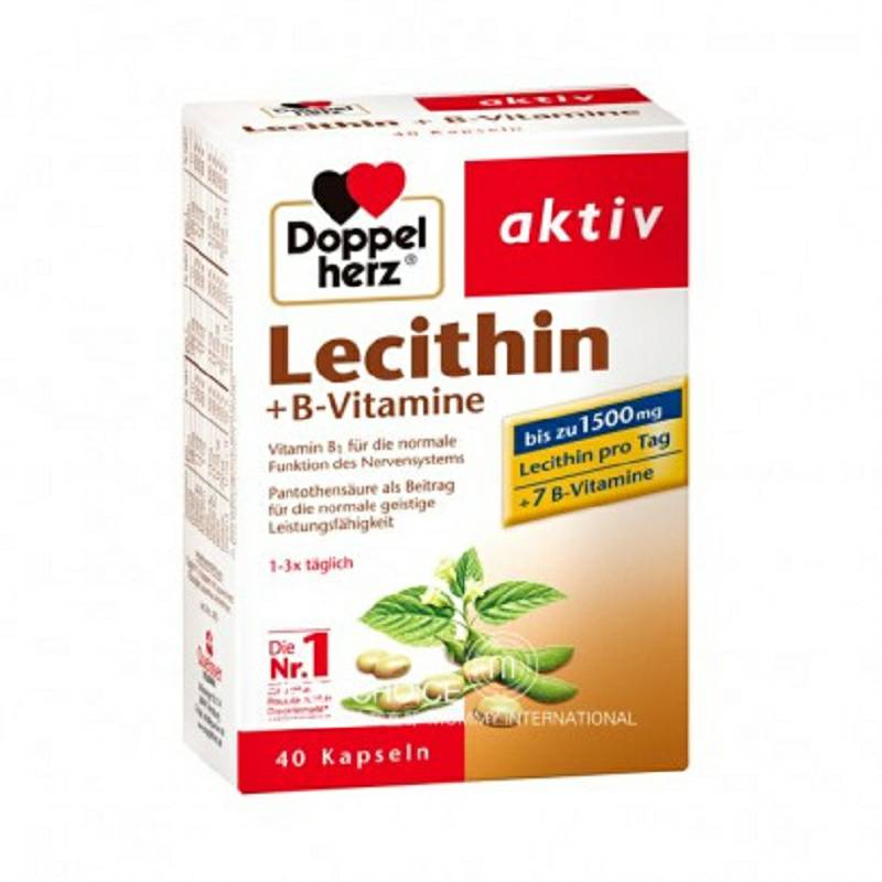 Doppelherz Kedelai Jerman Lecithin + Vitamin B Group Capsule Versi Luar Negeri