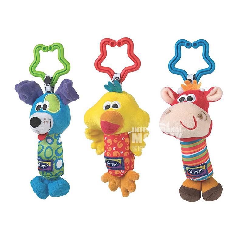 Playgro Australia Bubut bayi Playgro menggantung boneka yang menenangkan versi 3-paket di luar negeri