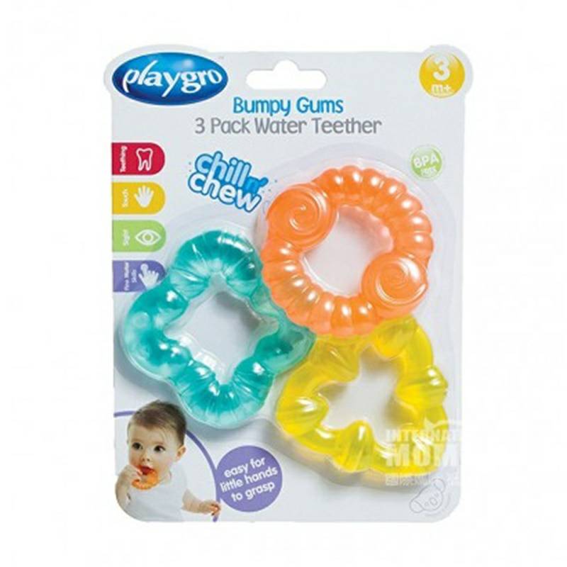 Playgro Australia Playgro Bayi Pendingin Soothing Teether 3 Pack Versi Luar Negeri