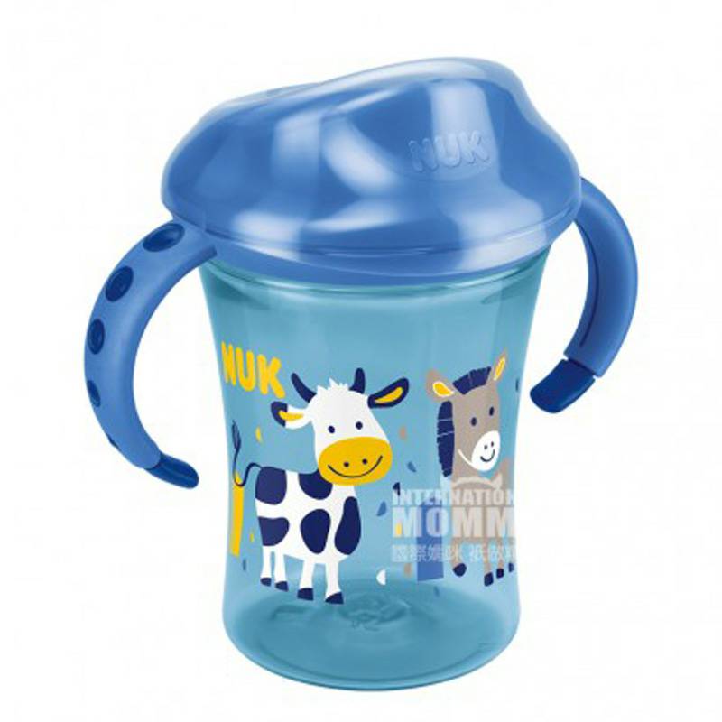 NUK Jerman NUK keras mulut anti bocor pegangan ganda Cangkir belajar Dua warna 250 ml 8 bulan atau lebih versi luar nege