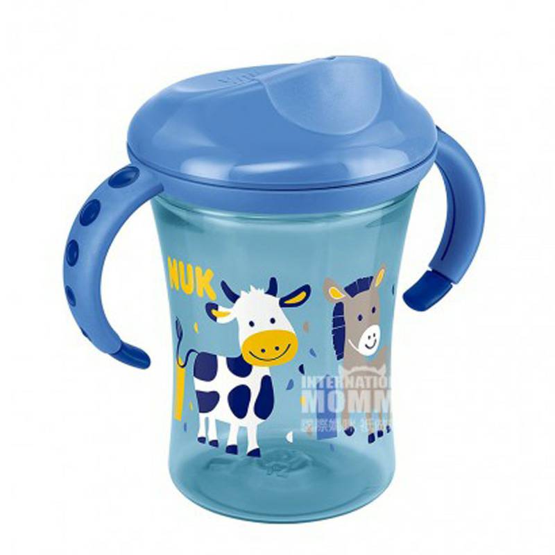 NUK Jerman NUK keras mulut anti bocor pegangan ganda Cangkir belajar Dua warna 250 ml 8 bulan atau lebih versi luar nege