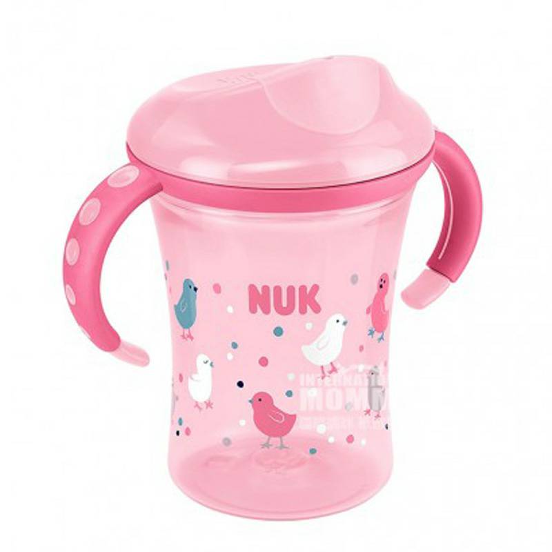 NUK Jerman NUK keras mulut anti bocor pegangan ganda Cangkir belajar Dua warna 250 ml 8 bulan atau lebih versi luar nege