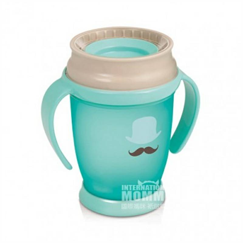 Lovi Polish Baby Beard Lips 360 ° Sealed Learning Drink Cup 250ml Versi Luar Negeri