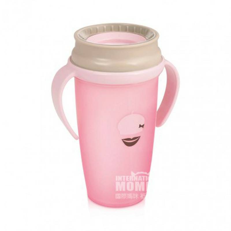 Lovi Polish Baby Beard Lips 360 ° Sealed Learning Drink Cup 350ml Versi Luar Negeri