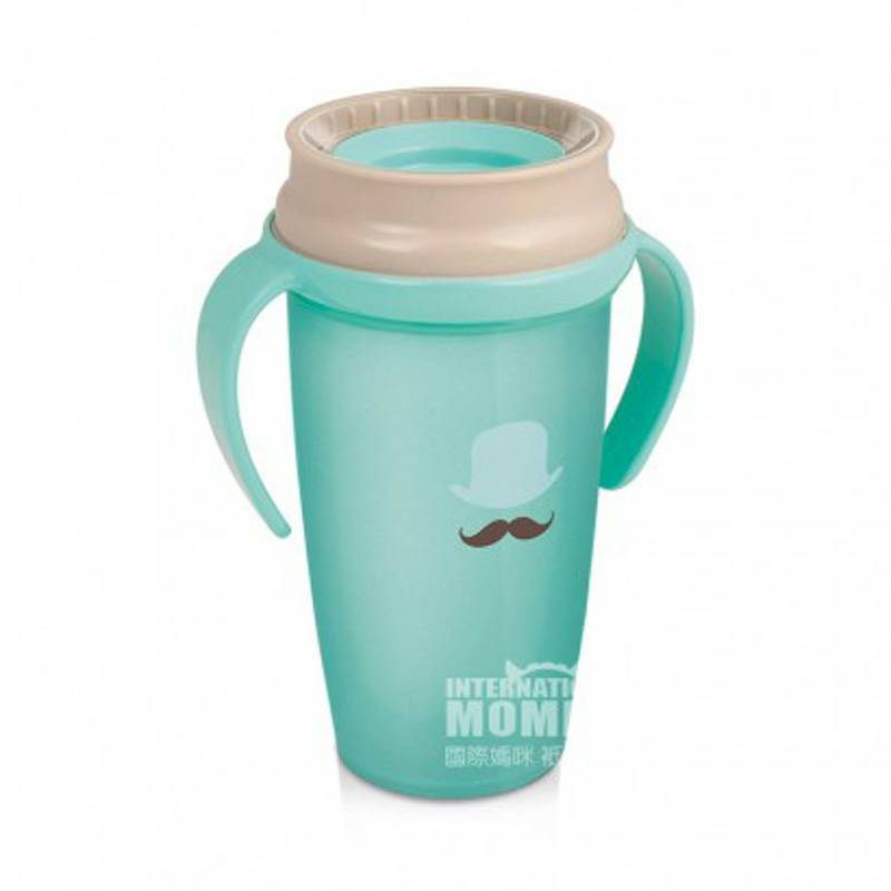 Lovi Polish Baby Beard Lips 360 ° Sealed Learning Drink Cup 350ml Versi Luar Negeri