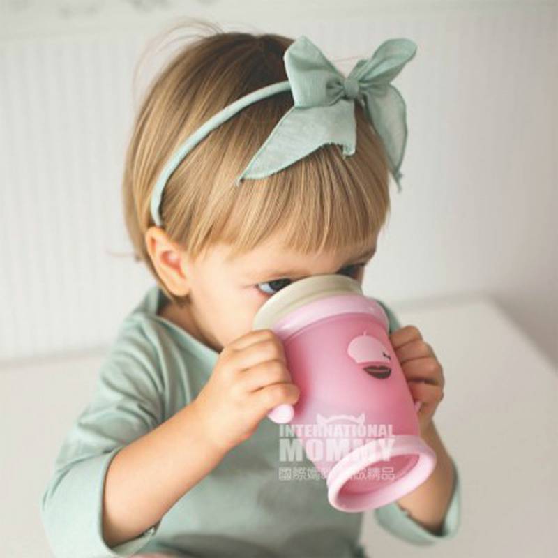 Lovi Polish Baby Beard Lips 360 ° Sealed Learning Drink Cup 350ml Versi Luar Negeri