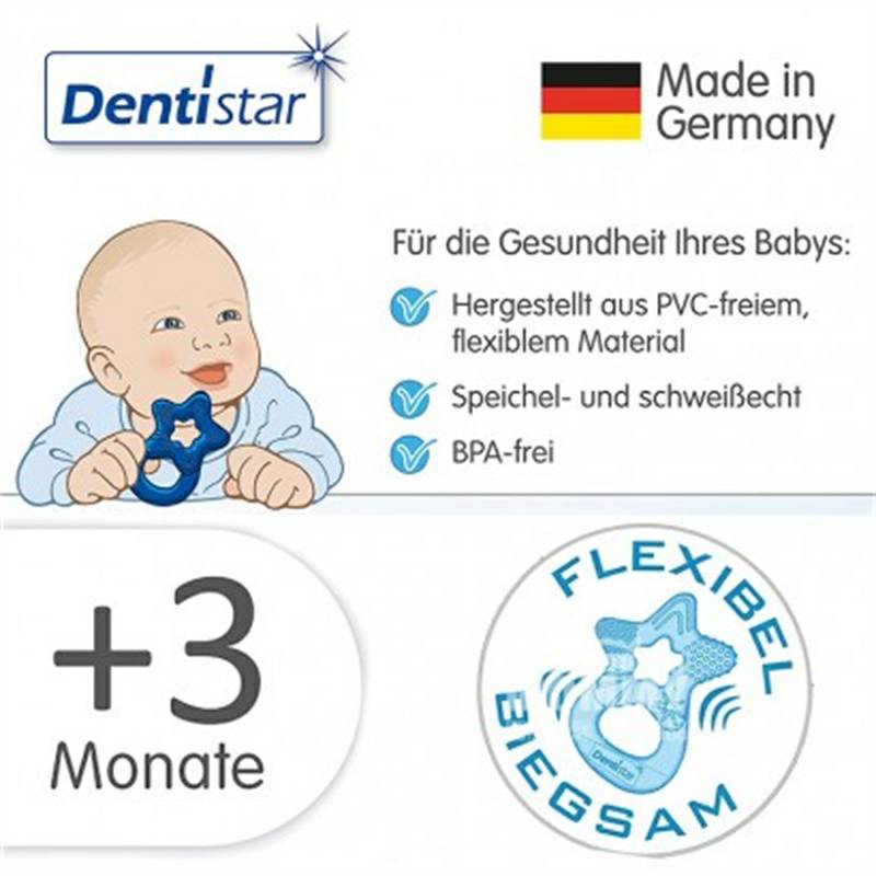 Dentistar Jerman Dentistar Baby Dental Star Molar Stick selama lebih dari 3 bulan versi Luar Negeri