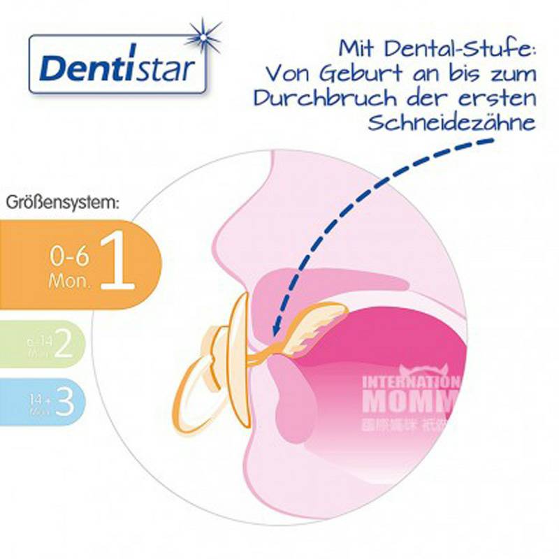 Dentistar Jerman Dentistar baby pink stars night mouth dot * 3 0-6 bulan di luar negeri