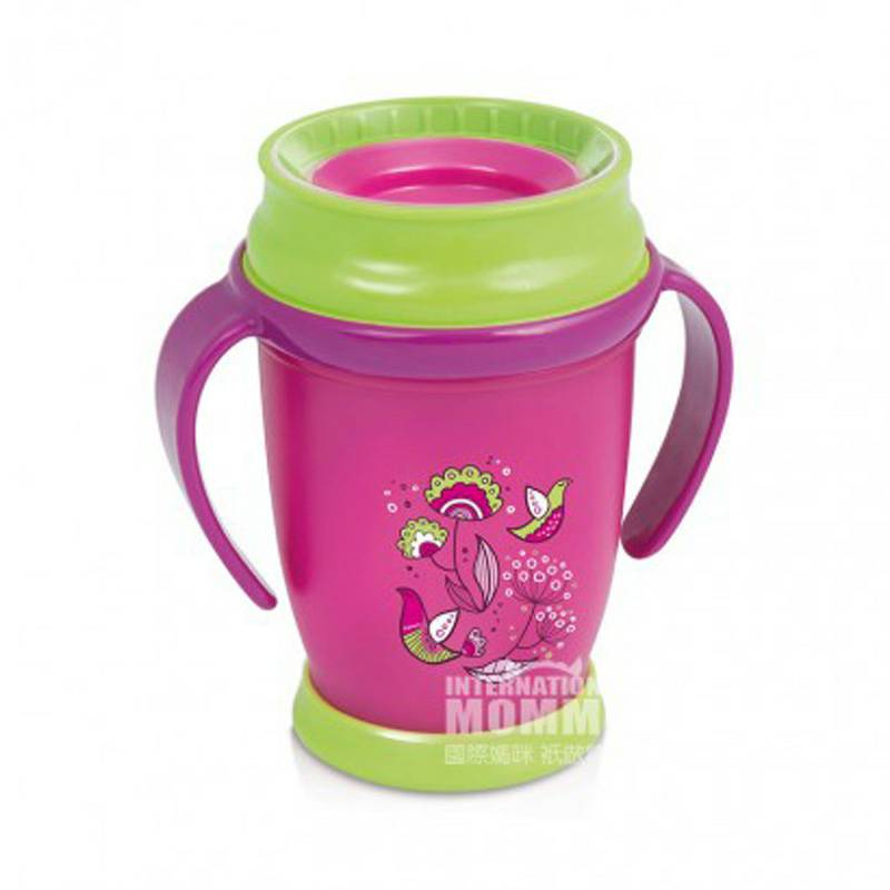 Lovi Polish Baby Happy Bird 360 ° Cup Belajar Tertutup 250ml Versi Luar Negeri