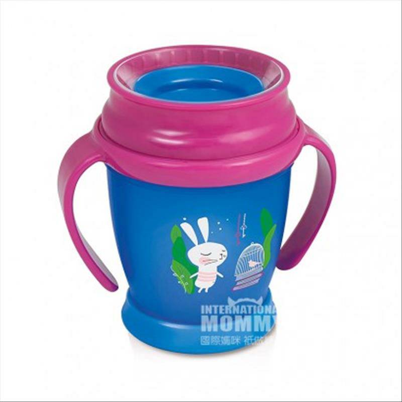 Lovi Polish Baby Rabbit Model 360 ° Cup Belajar Tertutup 210ml Versi Luar Negeri