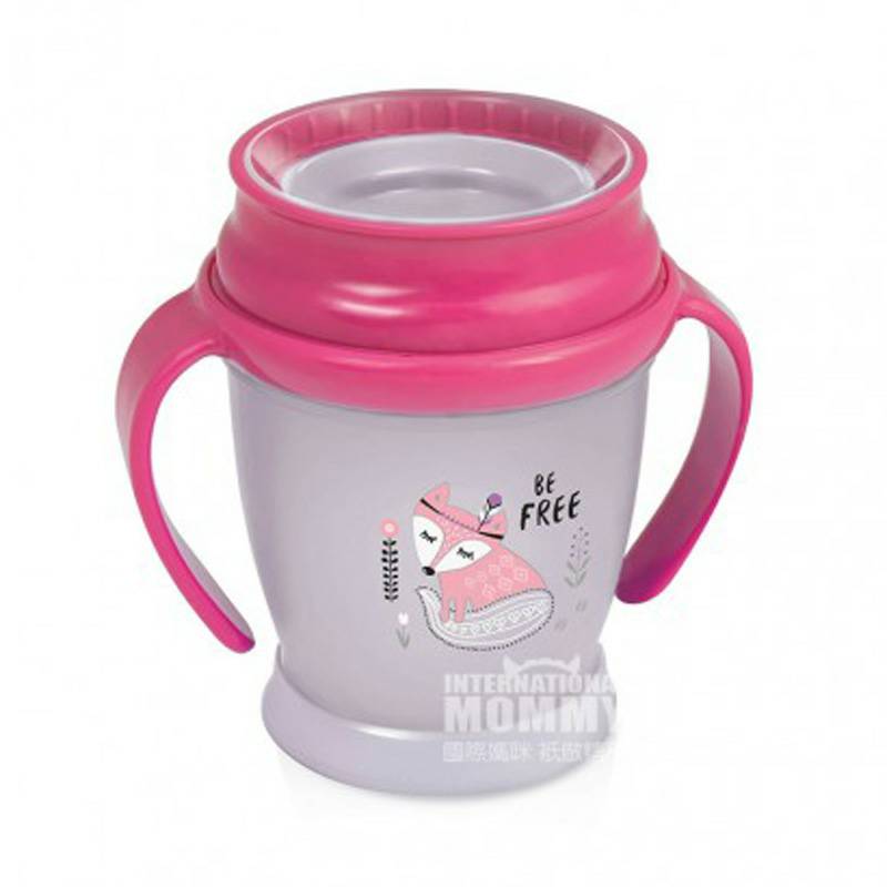 Lovi Polish Baby Fox 360 ° Sealed Learning Drink Cup 210ml Versi Luar Negeri