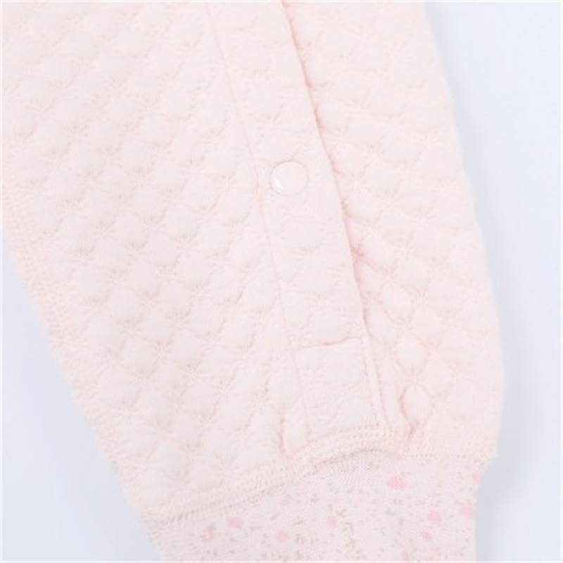 Verantwortung bayi perempuan kapas organik one-piece romper pink