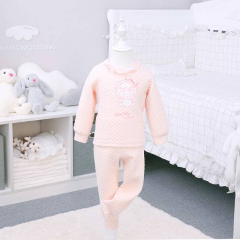Verantwortung bayi perempuan celana top katun organik jas pink