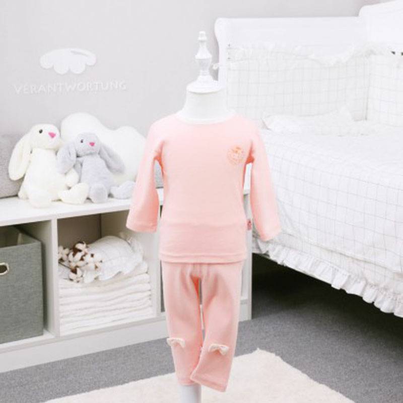 Verantwortung pria dan wanita bayi katun organik lengan panjang bottoming kemeja klasik sederhana