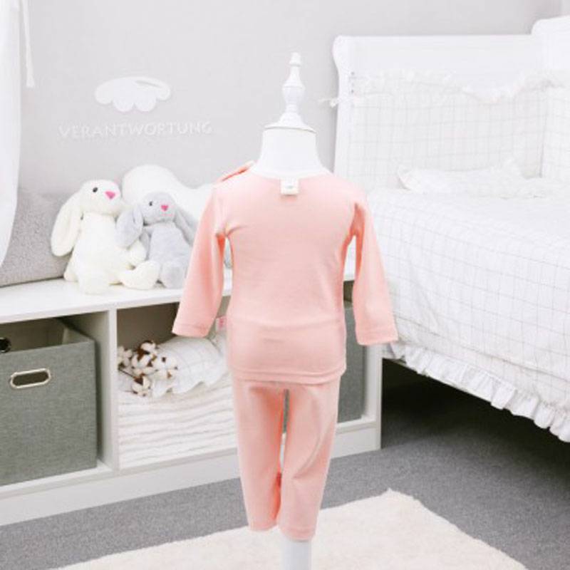 Verantwortung pria dan wanita bayi katun organik lengan panjang bottoming kemeja klasik sederhana