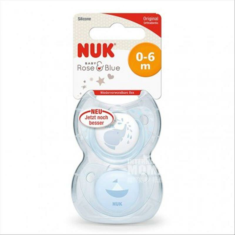 NUK Jerman NUK bayi berlayar kelinci silikon dot 0-6 bulan dua paket versi luar negeri