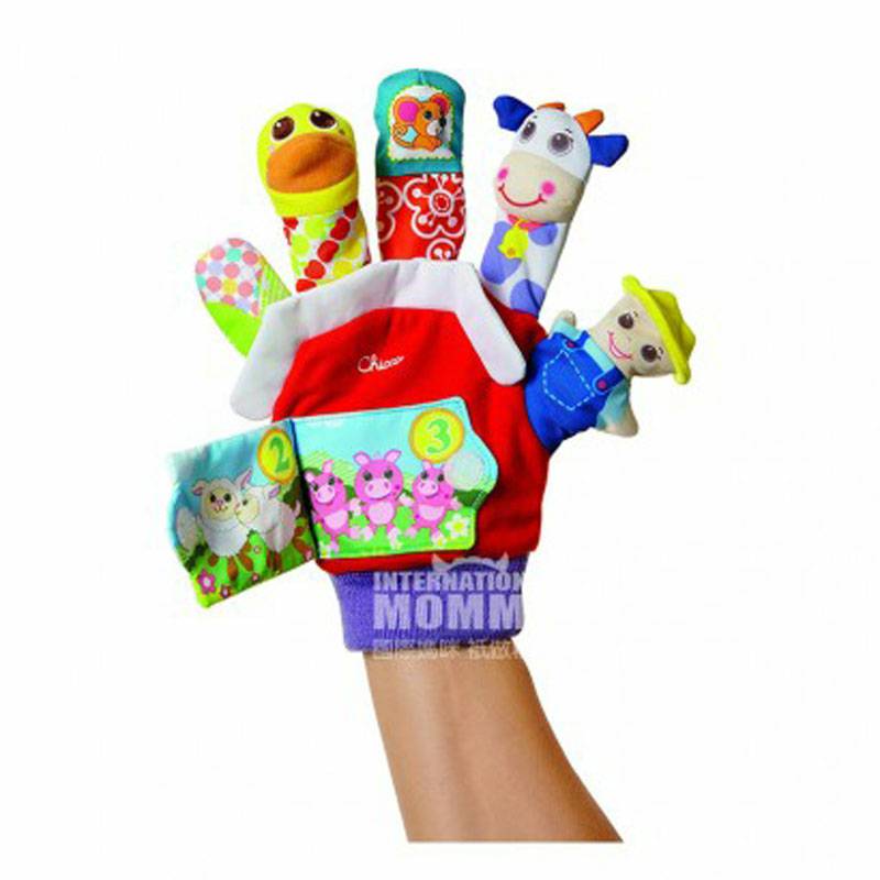 Chicco Italia Peternakan Bayi Hewan Boneka Jari Versi Luar Negeri