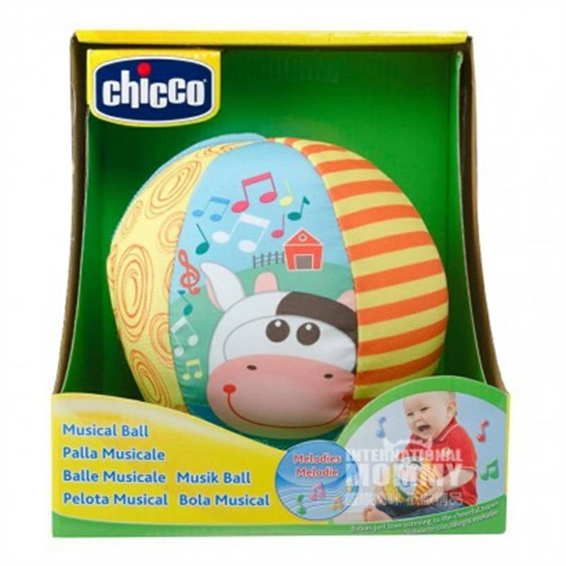 Chicco kain bayi Italia bola musik katun lembut versi luar negeri