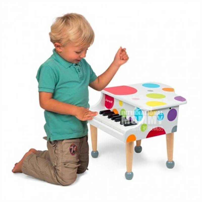 Janod French Janod anak-anak mainan piano berwarna-warni versi luar negeri