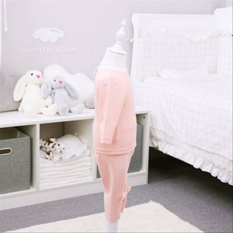 [2 pieces] Verantwortung bayi perempuan katun organik kemeja bottoming lengan panjang klasik sederhana + legging lucu bu