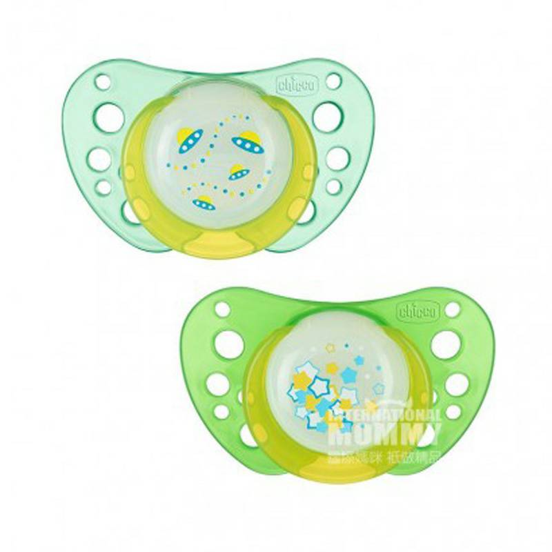 Chicco Italian Baby Night Gunakan Dot Silicone Bernapas 0-6 Bulan Versi Luar Negeri