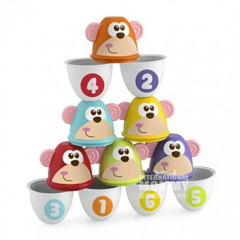 Chicco Itali Bayi Monyet Bowling Jenga Le Toy Versi Luar Negeri