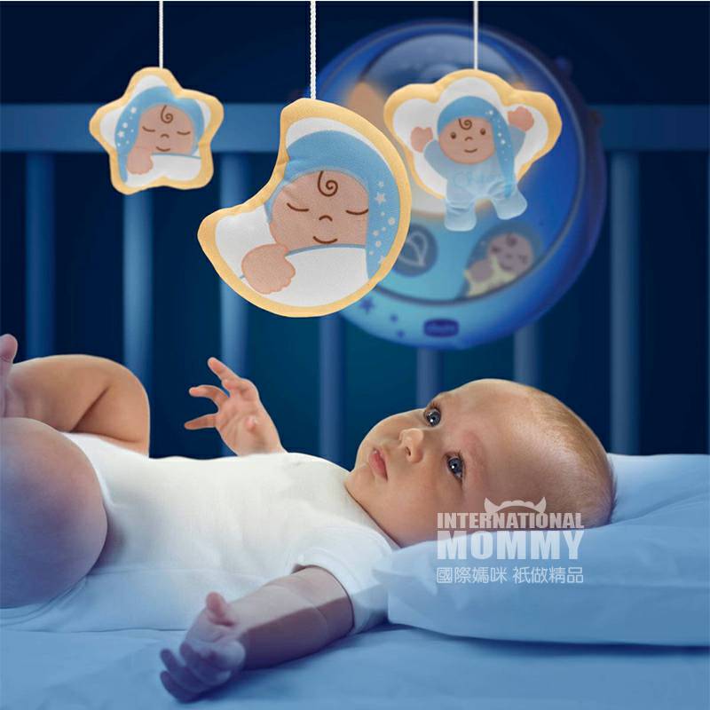Chicco Bayi Italia yang Menenangkan Tidur Lampu Ajaib Bell Bed Versi Luar Negeri