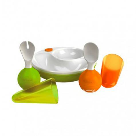 Lansinoh American mOmma plat anak-anak dan Spoon Set versi luar negeri