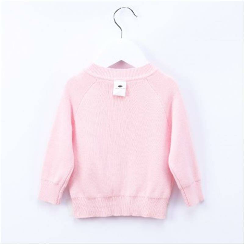 Verantwortung jantan dan betina bayi katun organik Eropa klasik double-layer kardigan rajutan 3 warna opsional