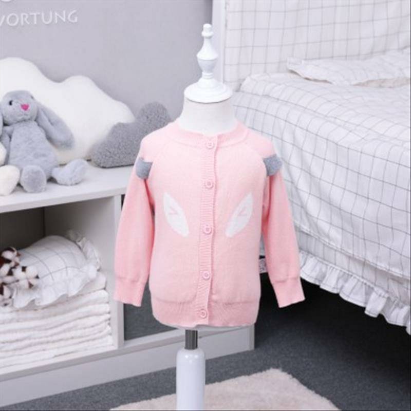 Verantwortung jantan dan betina bayi katun organik Eropa klasik double-layer kardigan rajutan 3 warna opsional