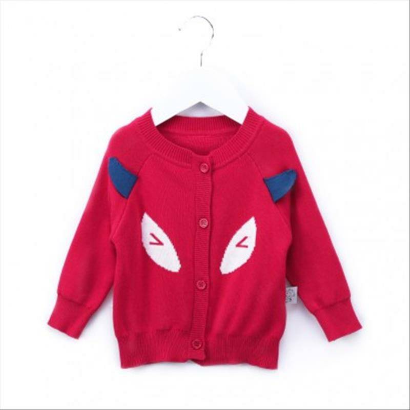 Verantwortung jantan dan betina bayi katun organik Eropa klasik double-layer kardigan rajutan 3 warna opsional