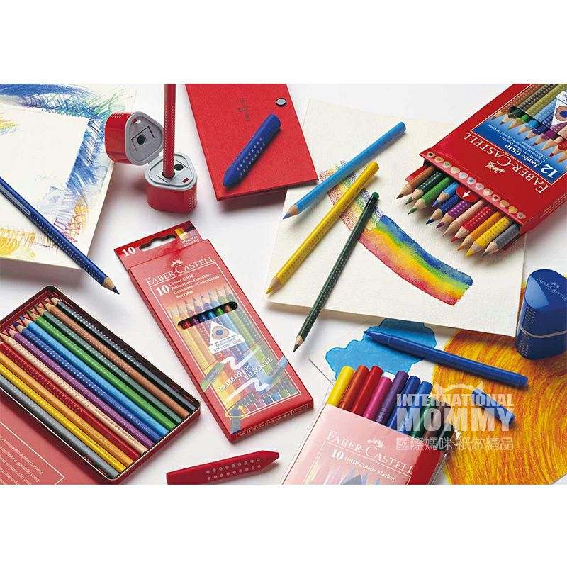 FABER－CASTELL Germany 12 pegangan warna pensil warna edisi luar negeri