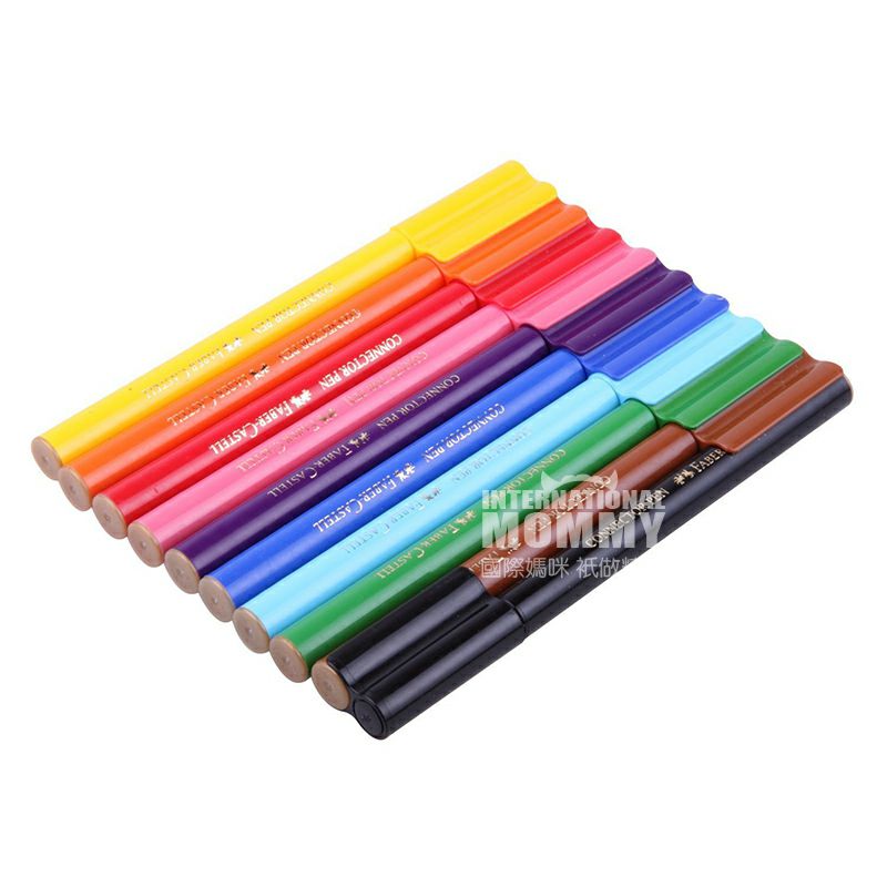 FABER-CASTELL Jerman 10 warna dapat mengeja blok bangunan anak-anak kuas cat air edisi luar negeri
