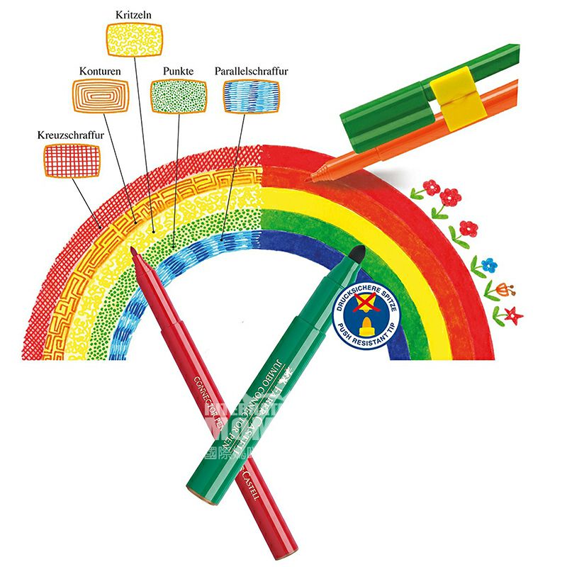 FABER-CASTELL Jerman 20 warna bisa dibilang blok bangunan anak-anak kuas cat air edisi luar negeri