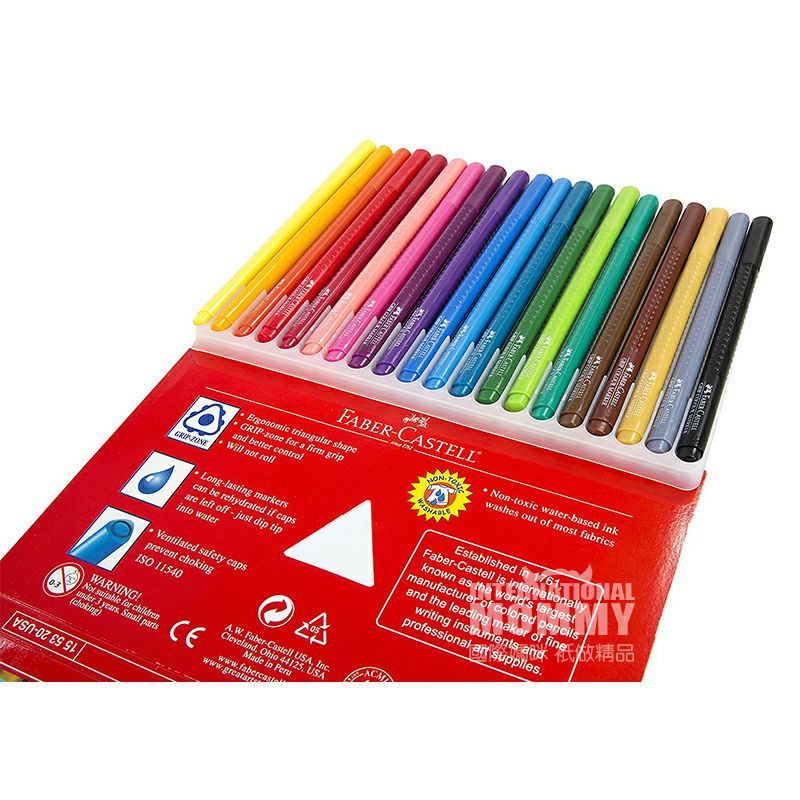 FABER － CASTELL Sikat cat air anak 20-warna edisi Jerman di luar negeri
