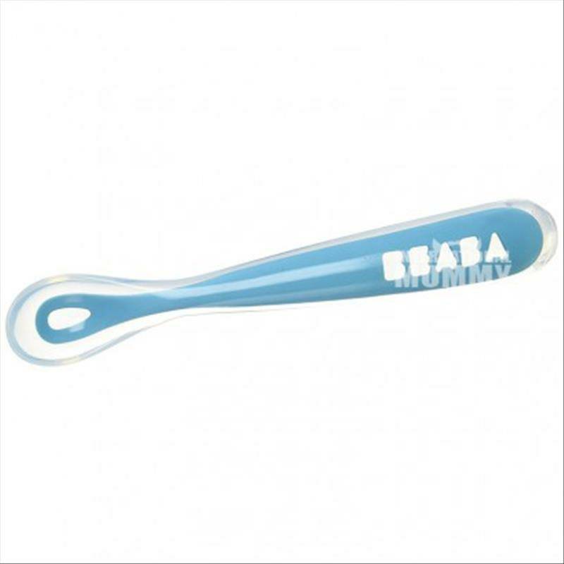 BEABA Perancis BEABA bayi pelatihan suplemen makanan silikon sendok lembut versi luar negeri
