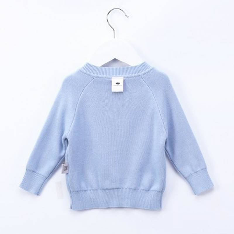 Verantwortung jantan dan betina bayi katun organik Eropa klasik double-layer kardigan rajutan