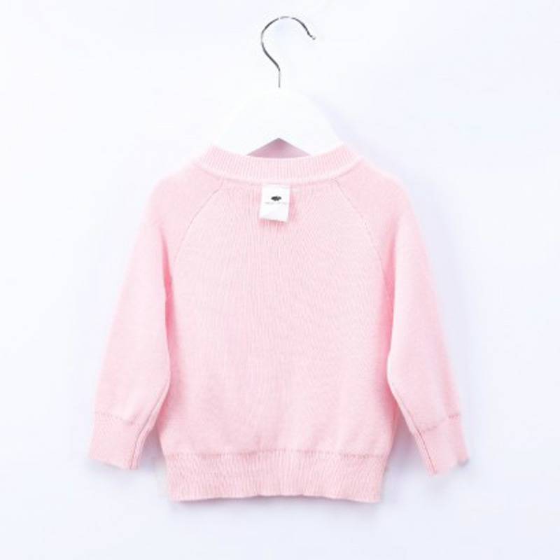 Verantwortung jantan dan betina bayi katun organik Eropa klasik double-layer kardigan rajutan