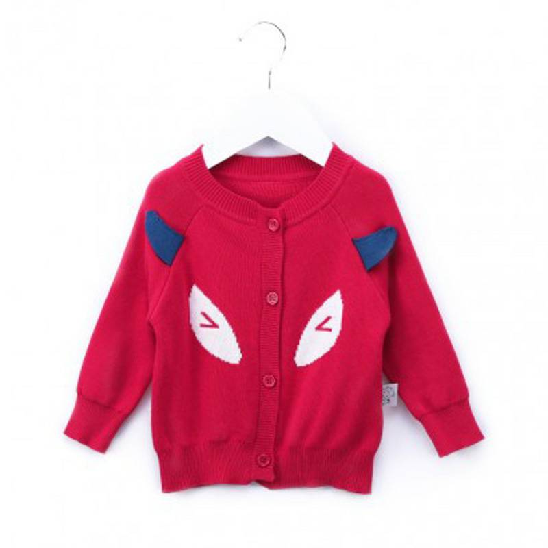 Verantwortung jantan dan betina bayi katun organik Eropa klasik double-layer kardigan rajutan