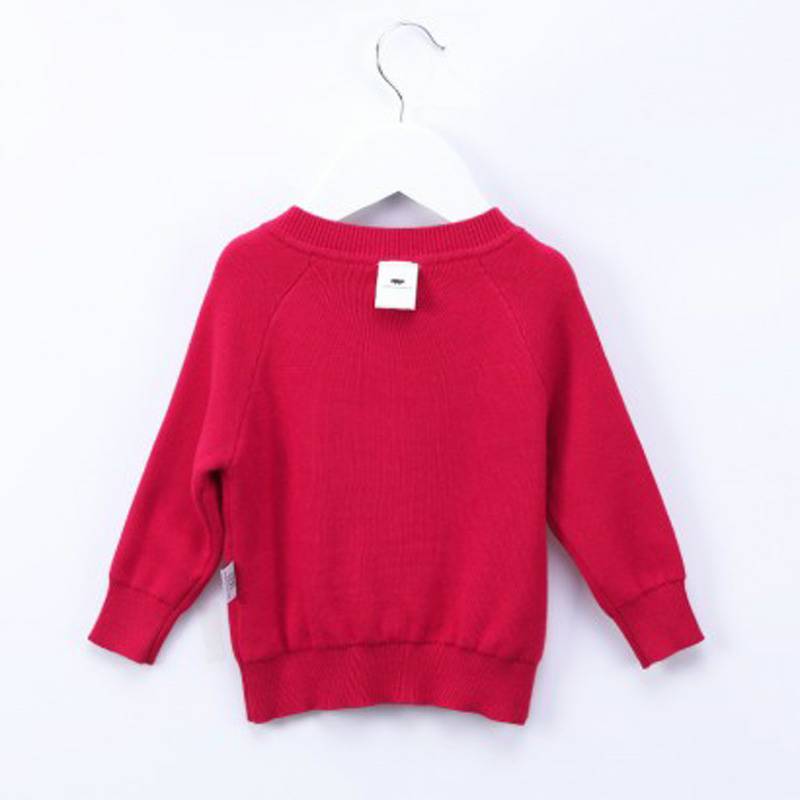 Verantwortung jantan dan betina bayi katun organik Eropa klasik double-layer kardigan rajutan